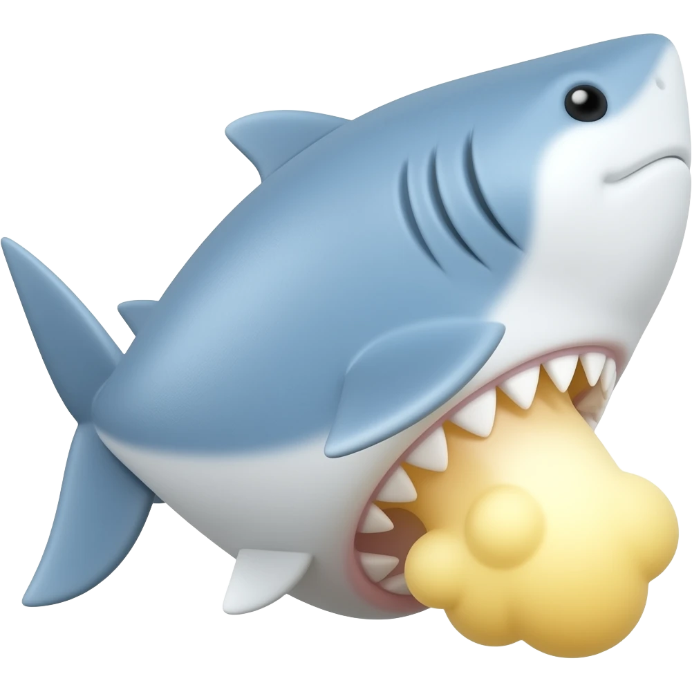 Shark fart emoji
