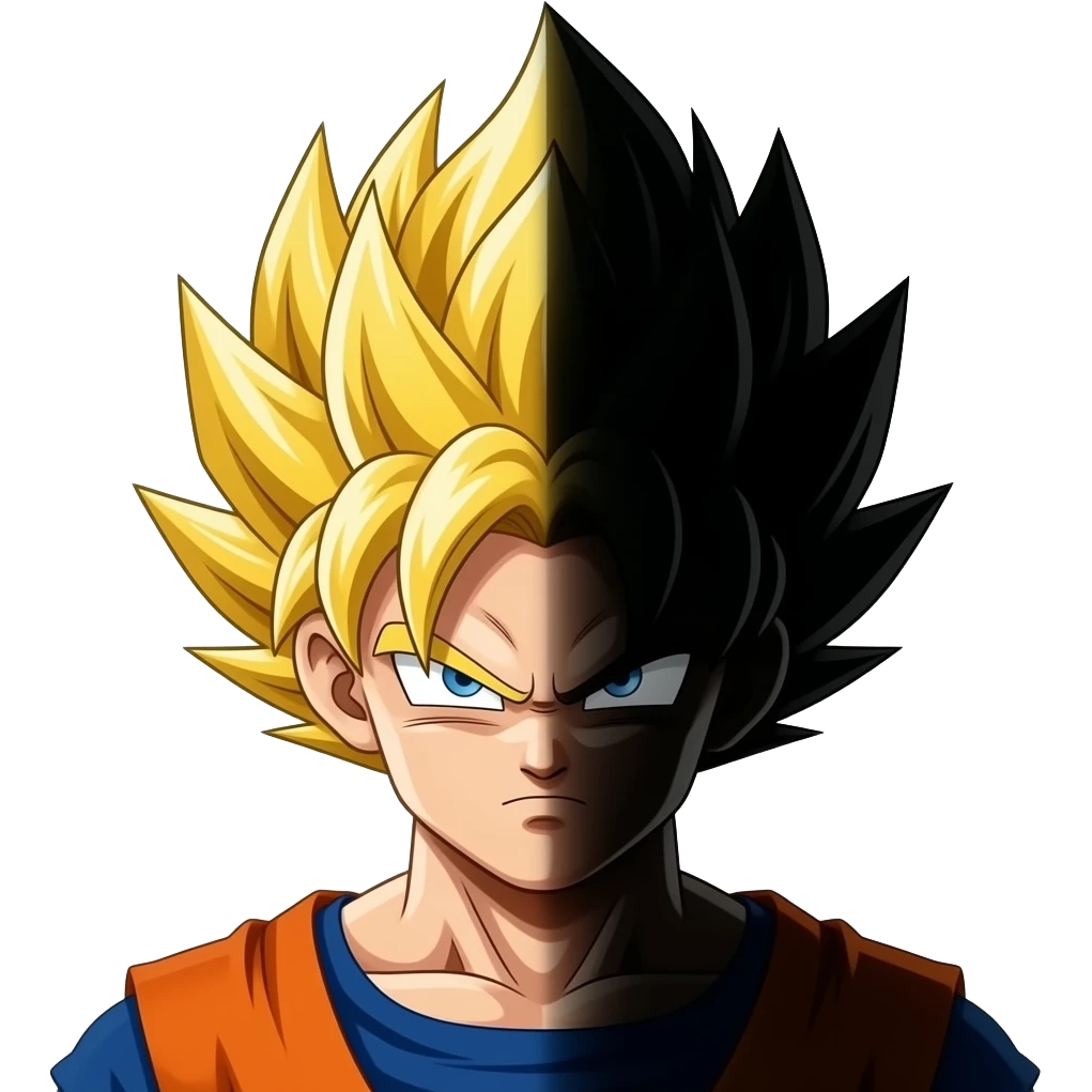 goku meme stare half of his face covered in shadow emoji