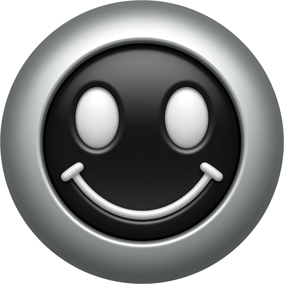 Make a black smiling face emoji