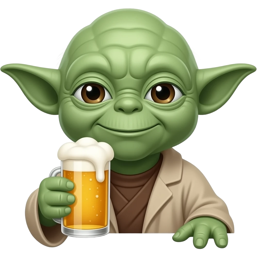 Yoda - drink -beer emoji