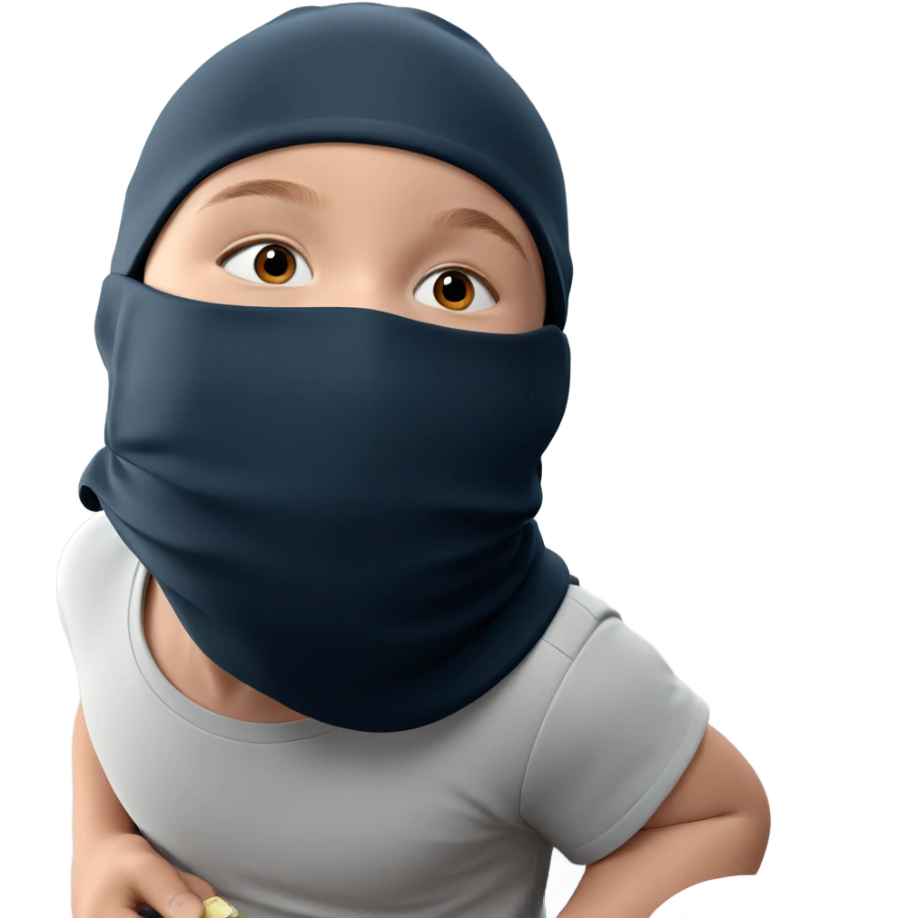 boy in hat with mask emoji