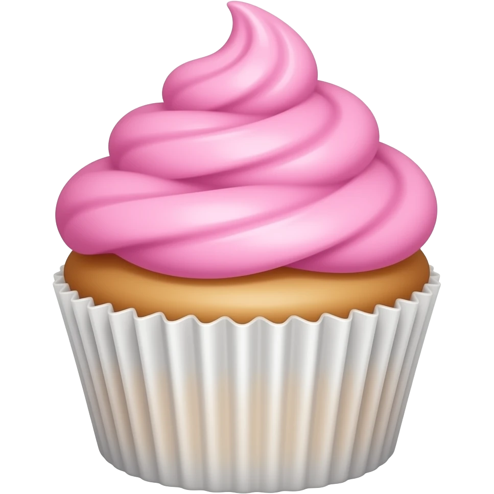 Cupcake with pink icing emoji