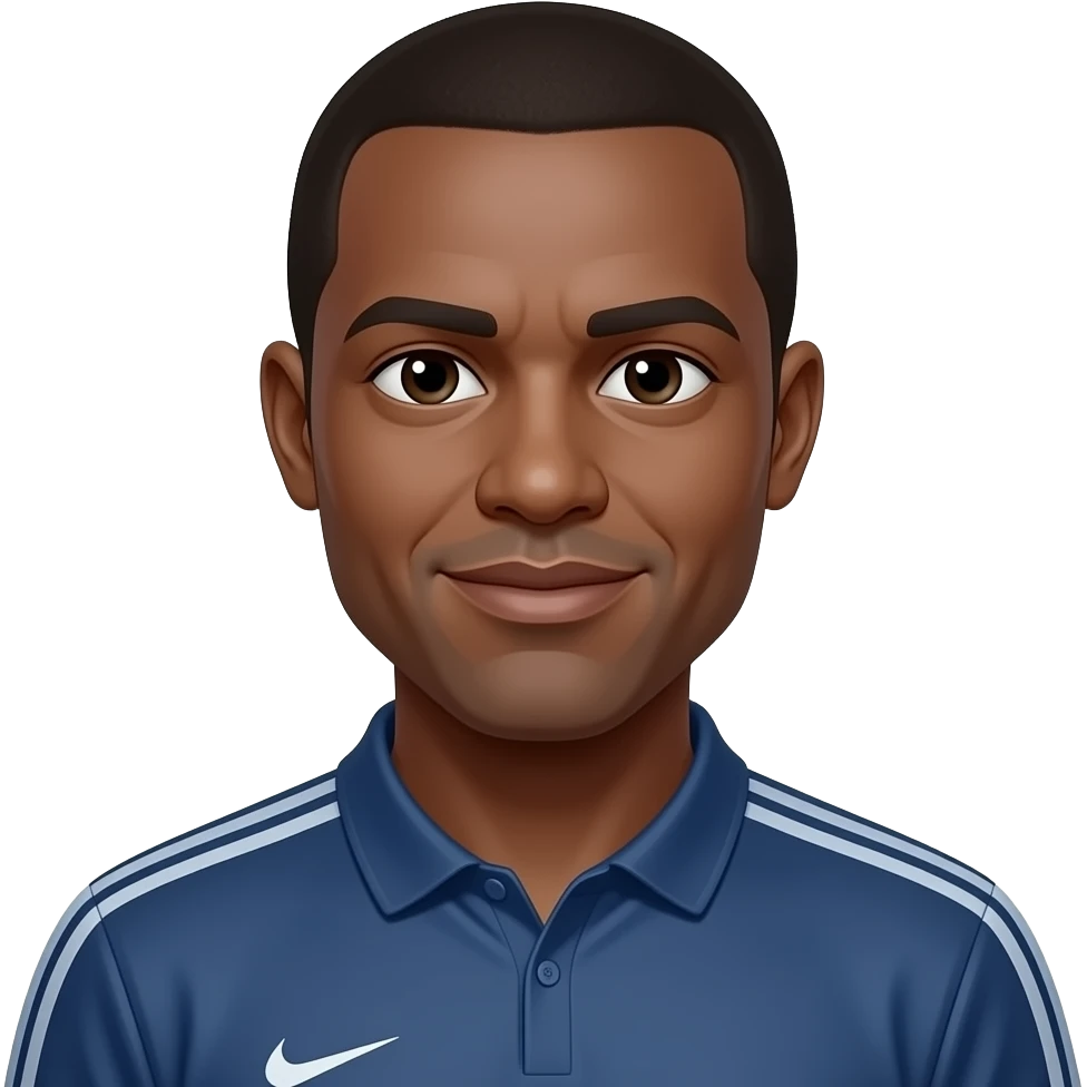 Light skin black soccer coach emoji