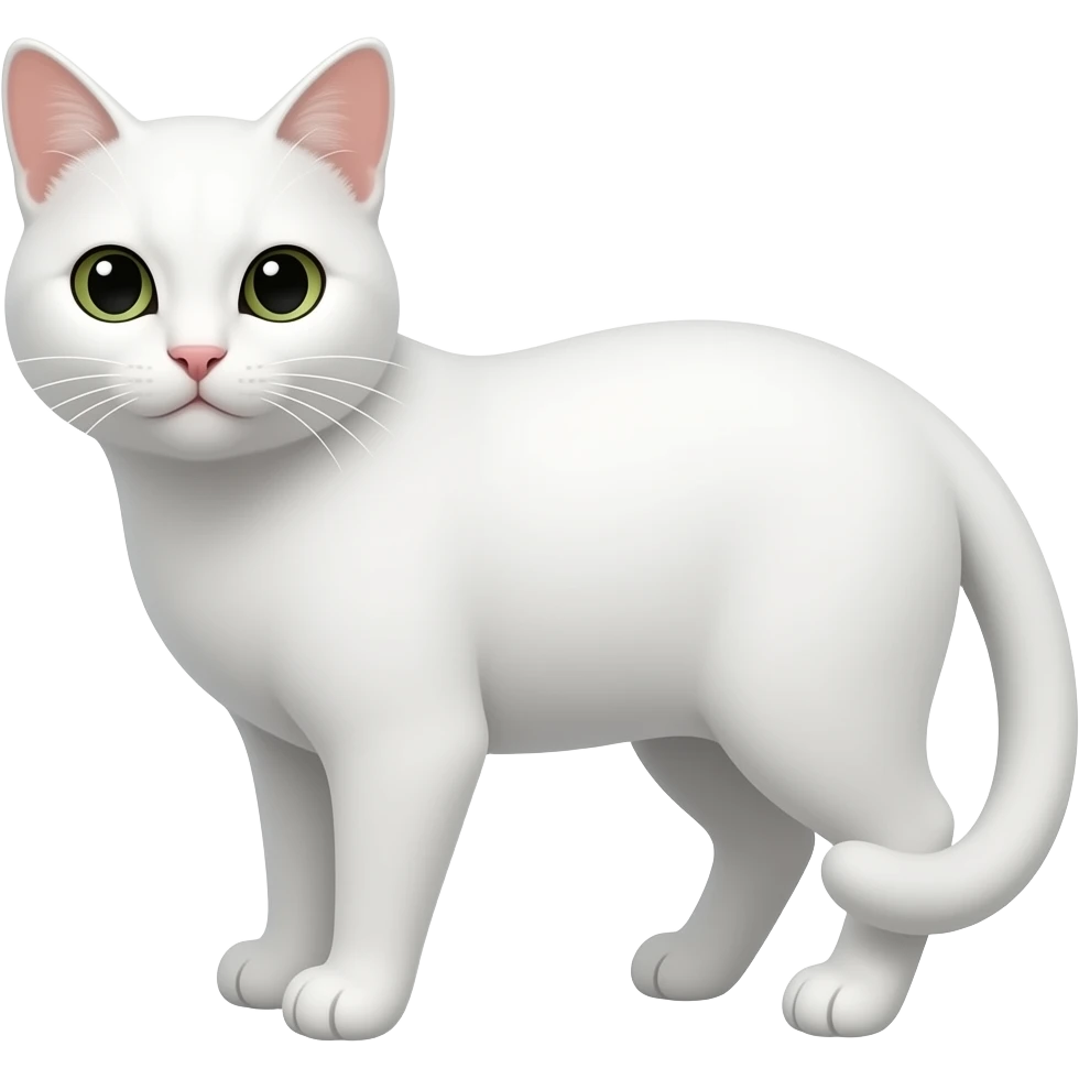 Beyaz kedi emoji