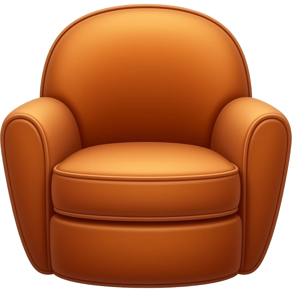 orange velvet round armchair emoji