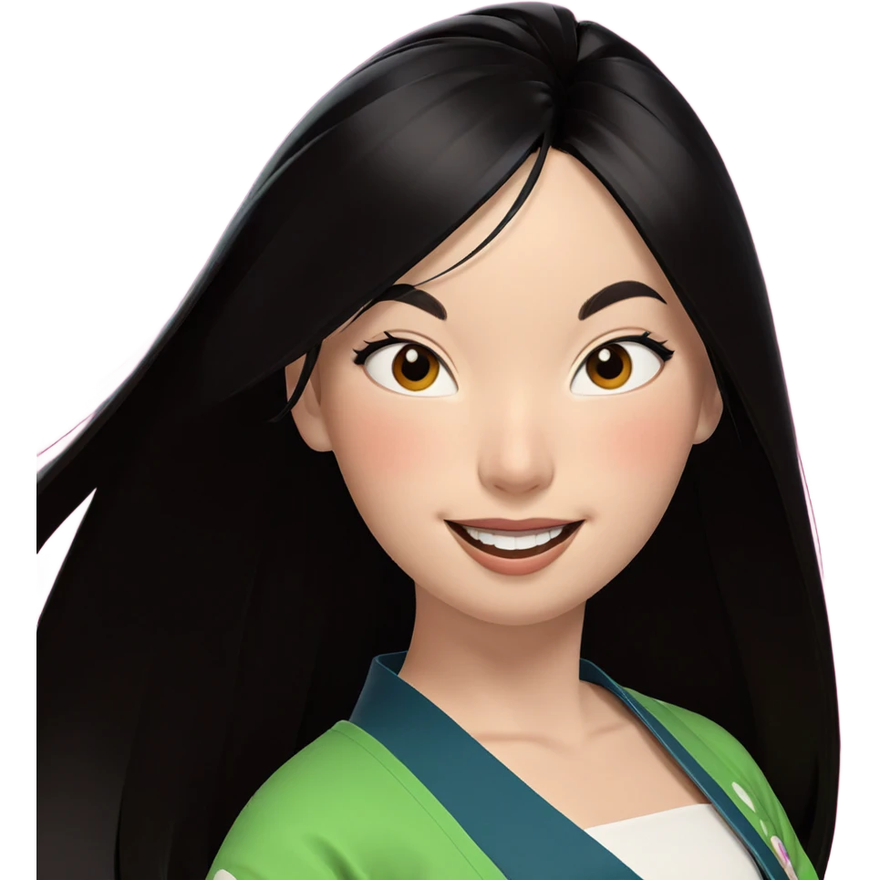 smiling girl in japanese attire emoji