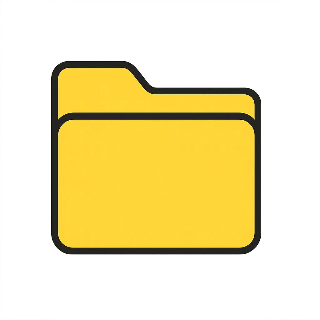 clean and simple folder icon, suitable for general use emoji