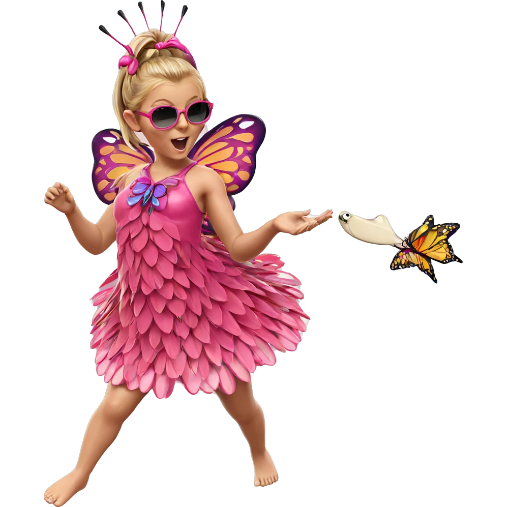 girl in butterfly wings emoji