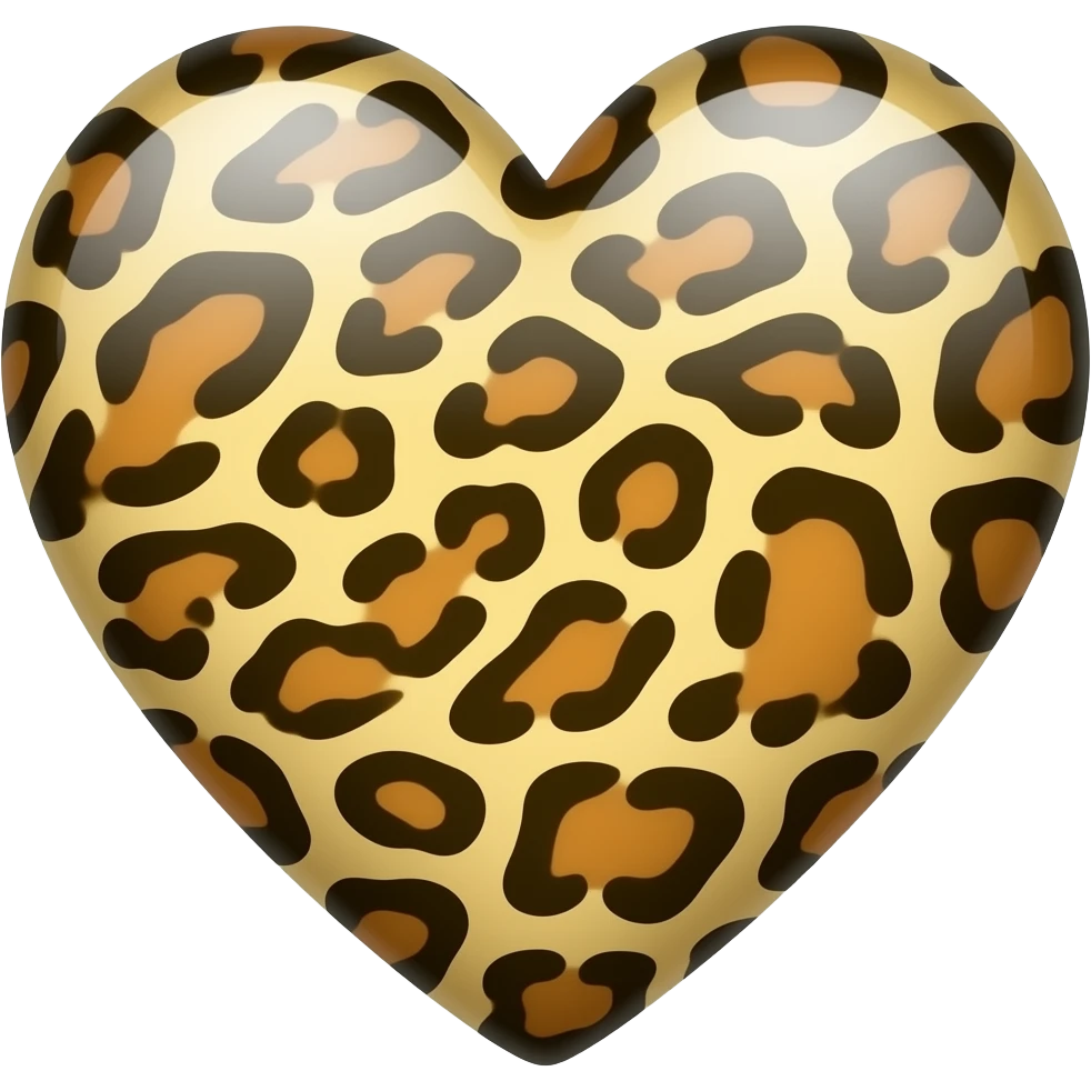 Leopard heart emoji