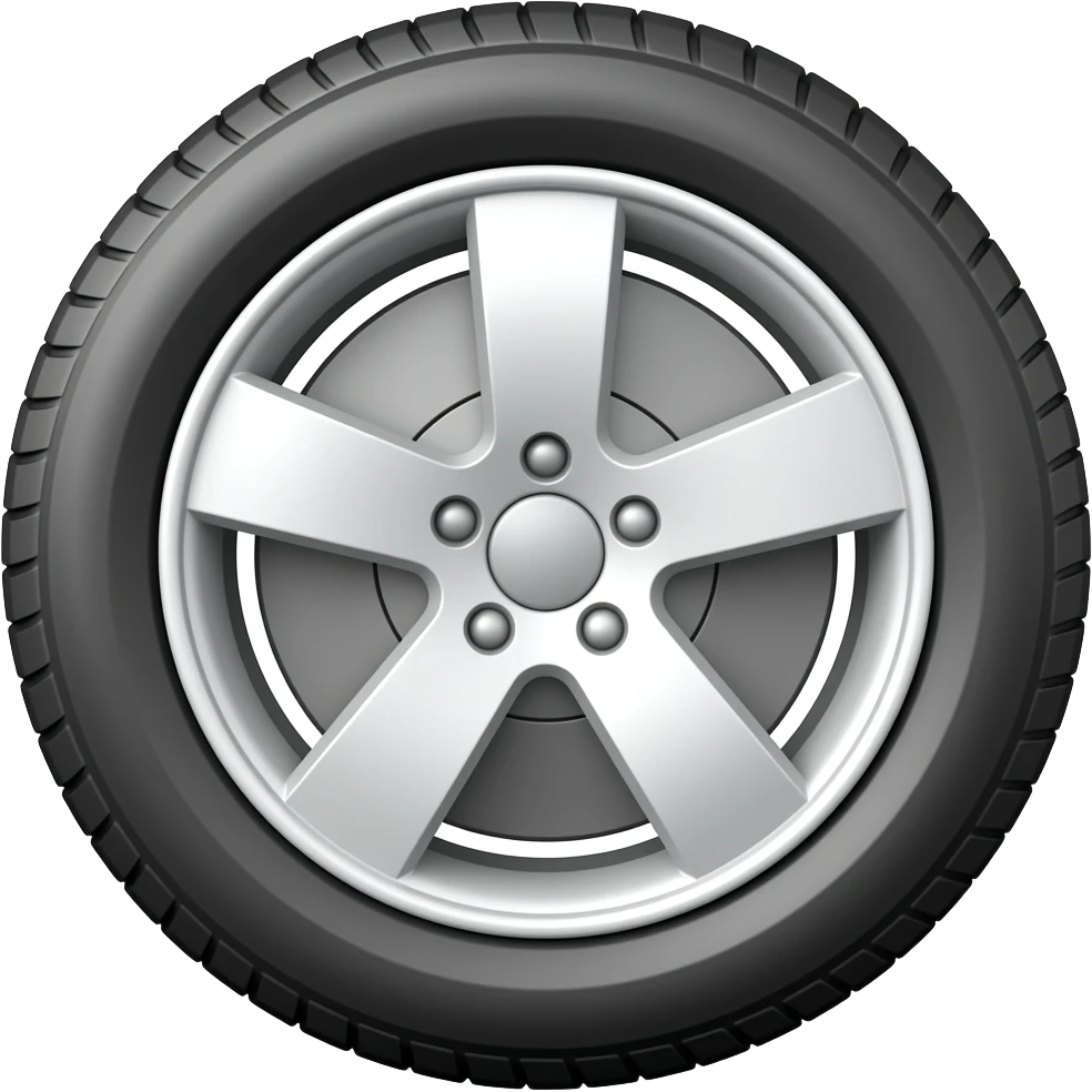 white minimalism car tires emoji