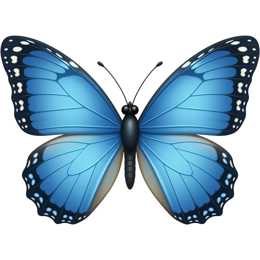 Blue butterfly emoji