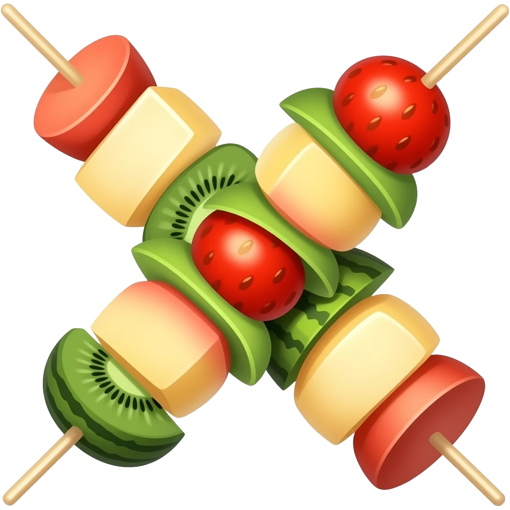 Fruit kebab emoji