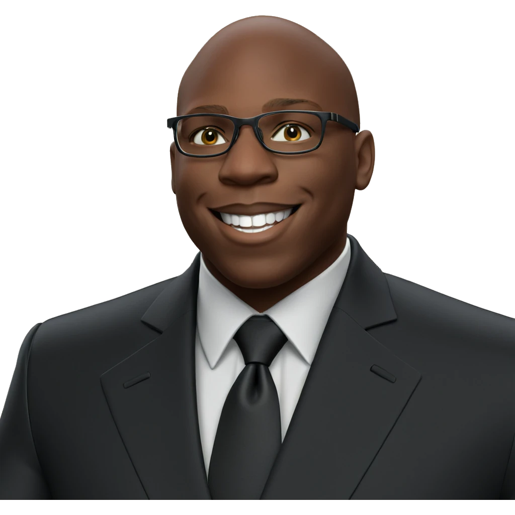 smiling man in formal attire emoji