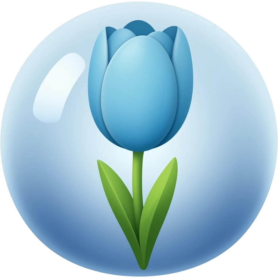 Un emoji de un tulipán azul pequeño emoji