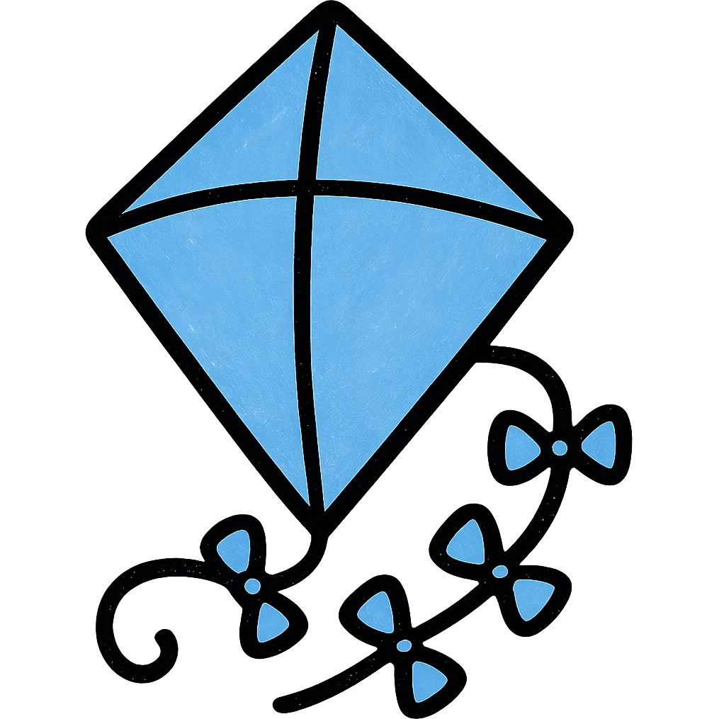 A blue kite with the hex color code c8e1fc emoji