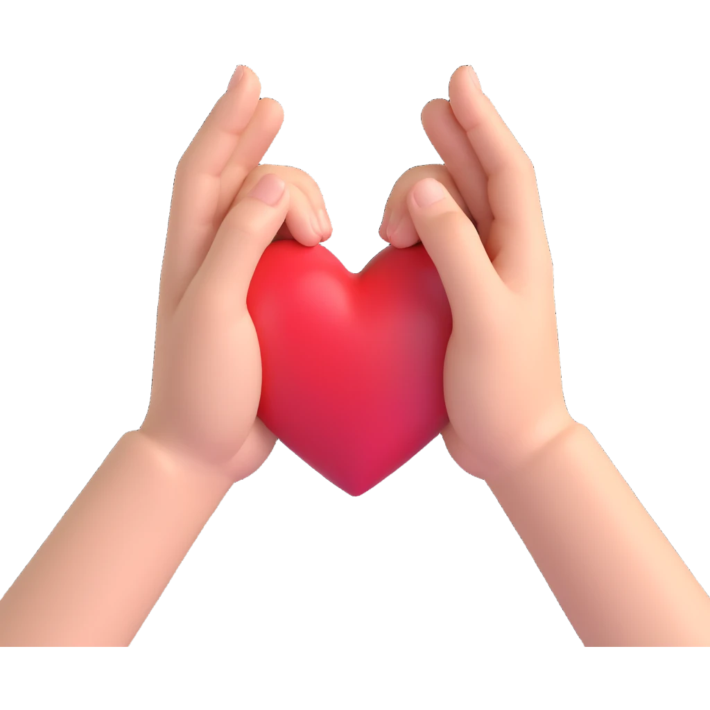heart shaped hands emoji