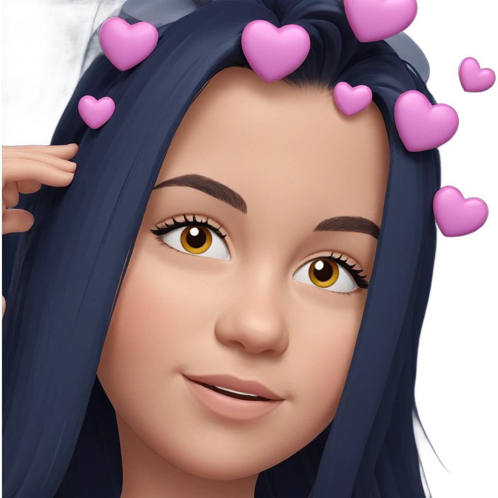 heartfelt smile of a girl emoji