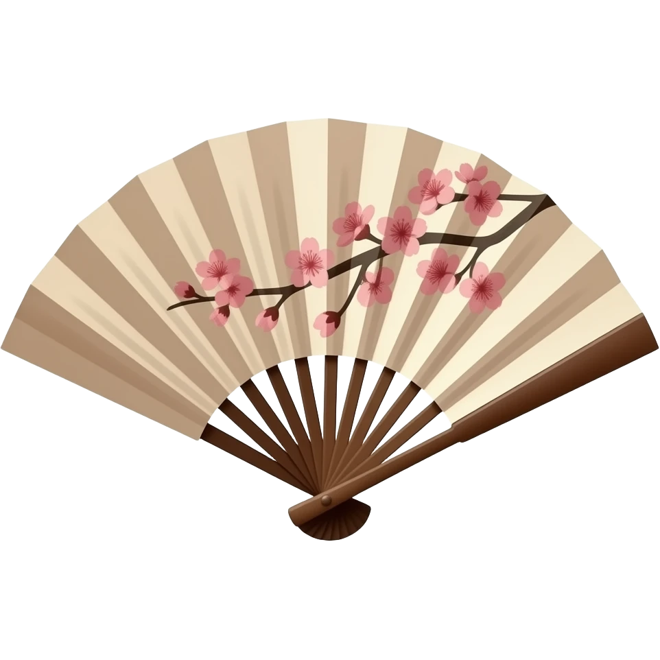 Oriental things  asian fan emoji
