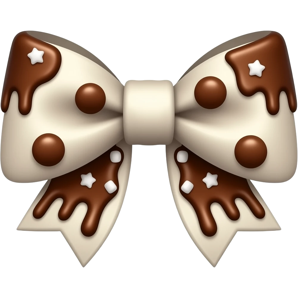 Chocolate Marshmallow bow emoji