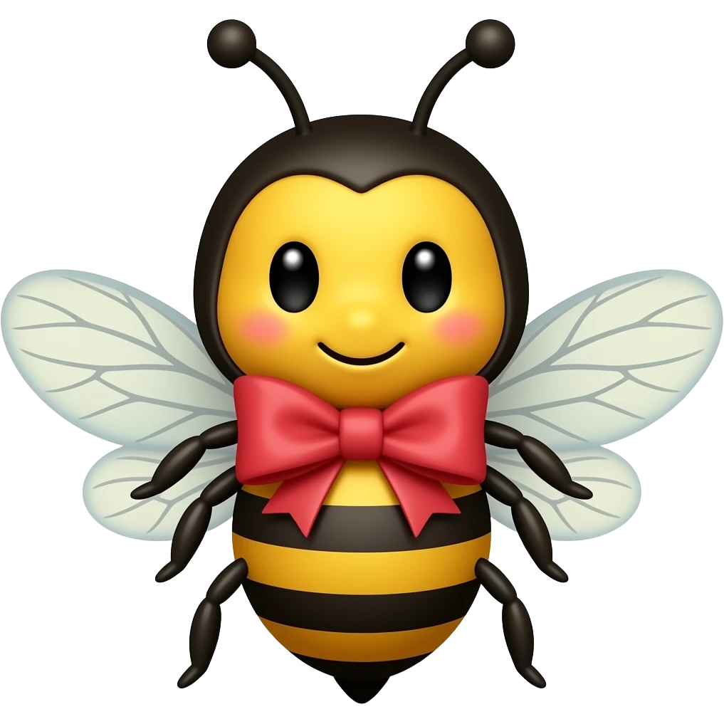 Bee with bow emoji