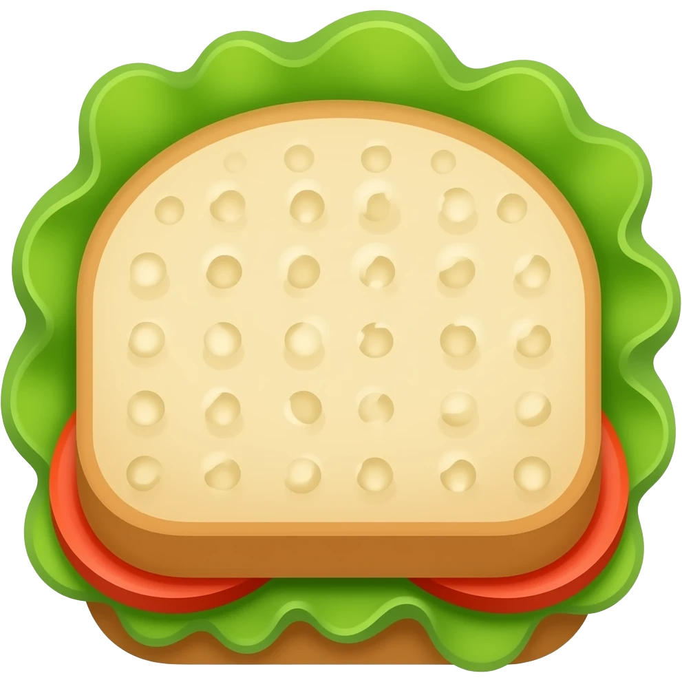plain lettuce sandwich emoji