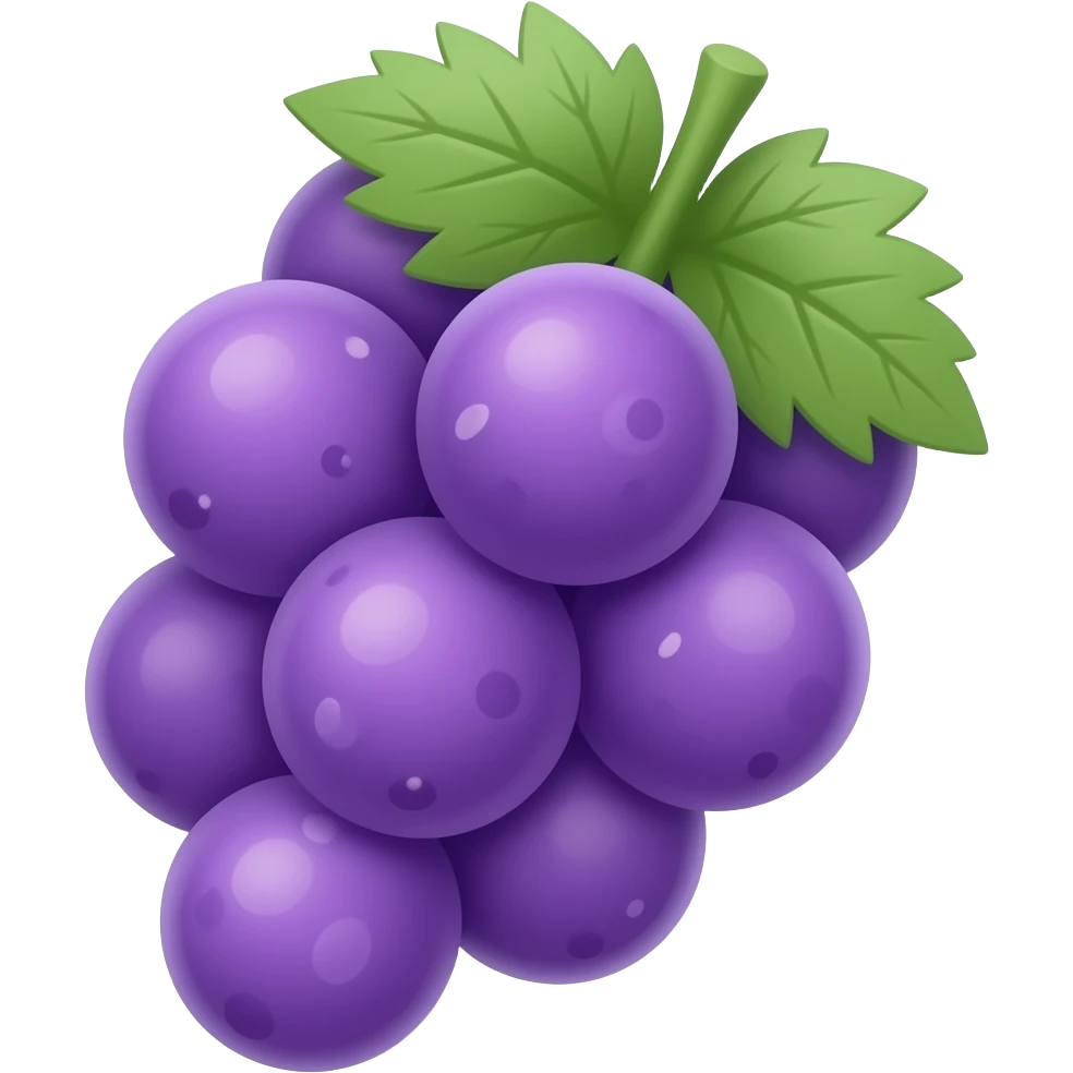 Kawaii guapurú uvas puequeñas emoji