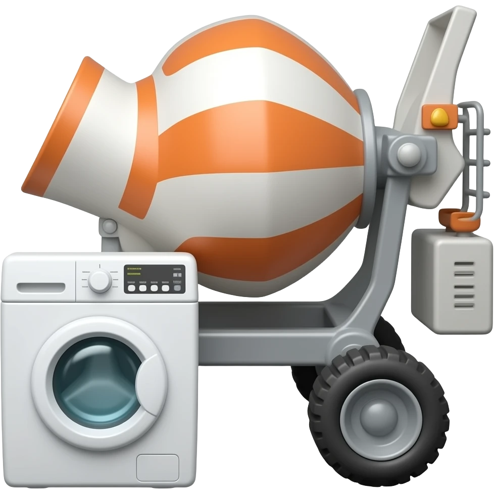 animated cement mixer - washing machine emoji emoji
