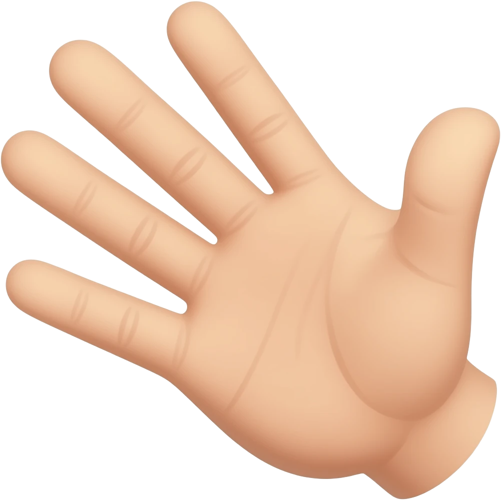 hand w white emoji