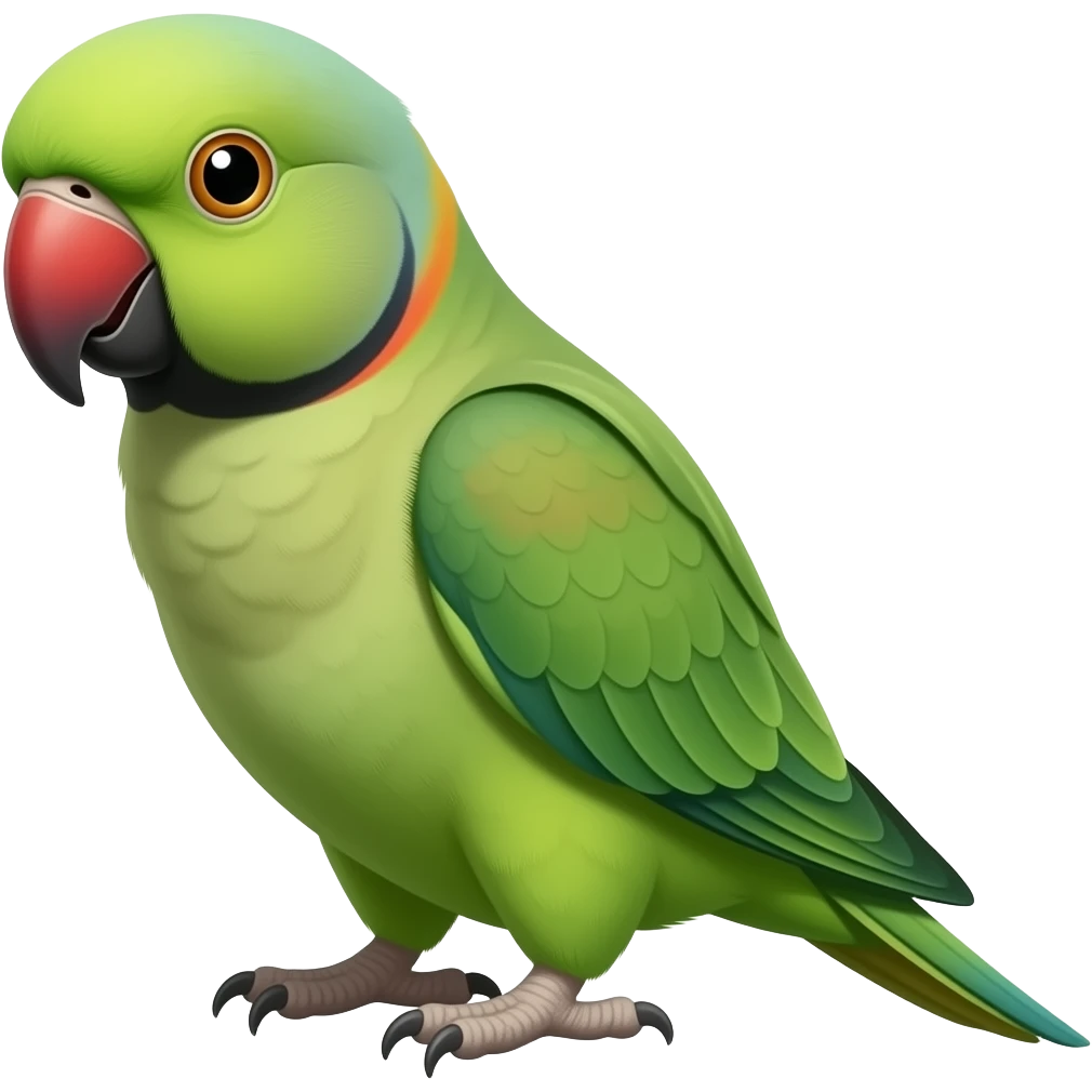 green indian ring neck parrot emoji