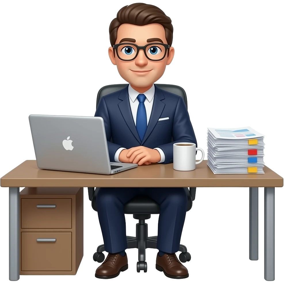 consultant sitting at his desk emoji