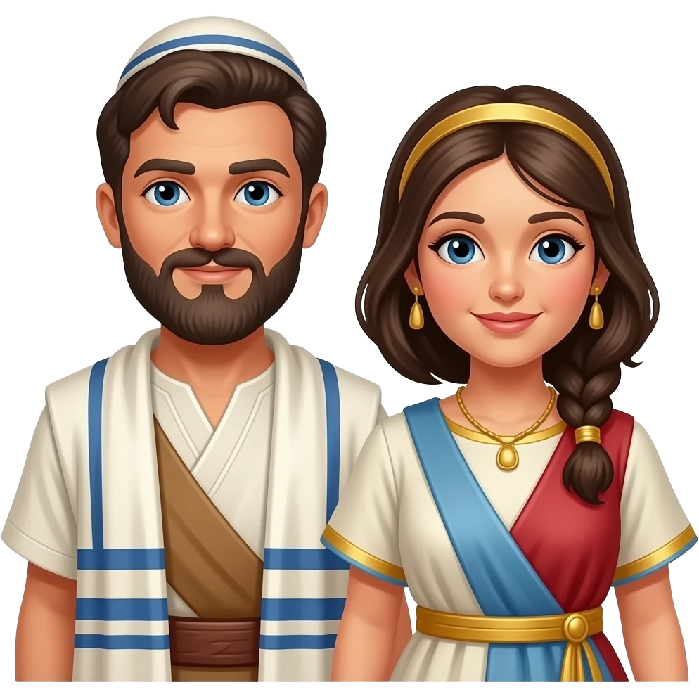 Hebrew men and women from ancient biblical times emoji