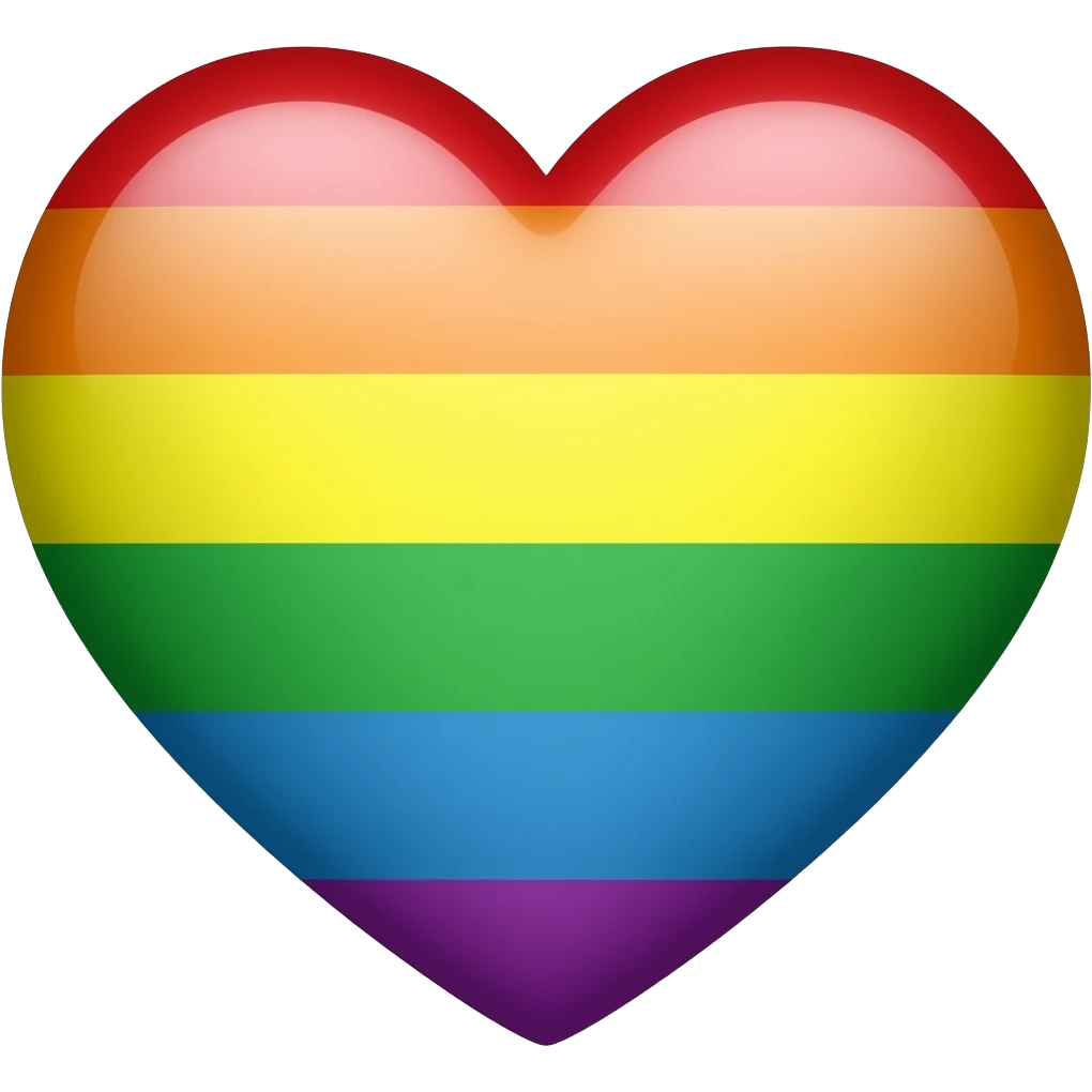 Rainbow gradient heart emoji