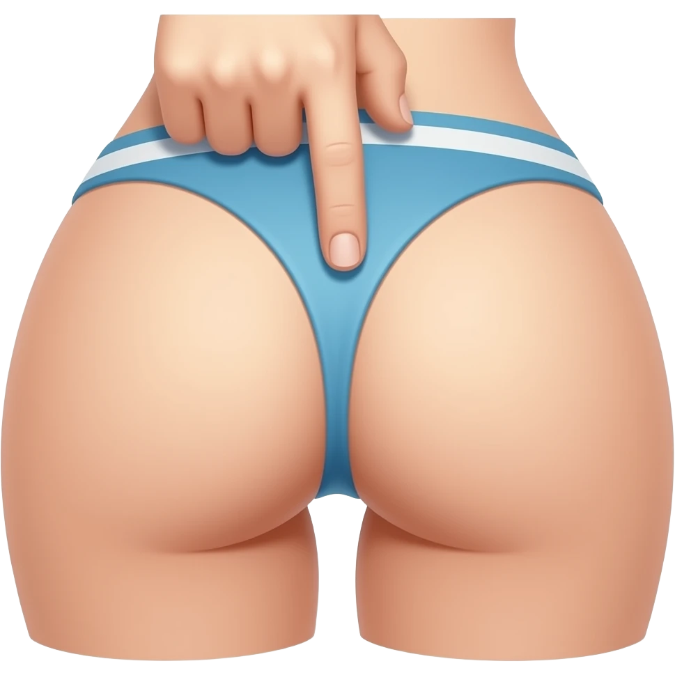 finger pointing at bare butt emoji