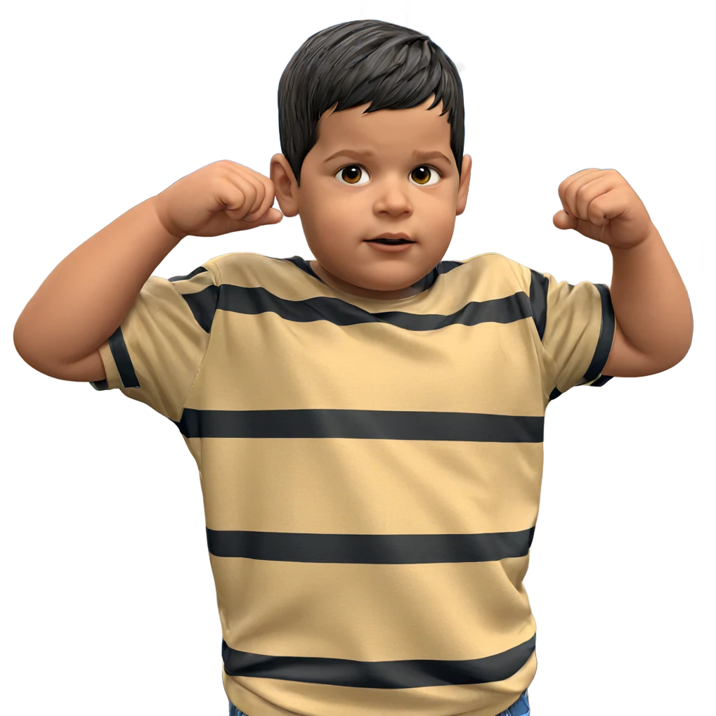 boy in striped shirt emoji