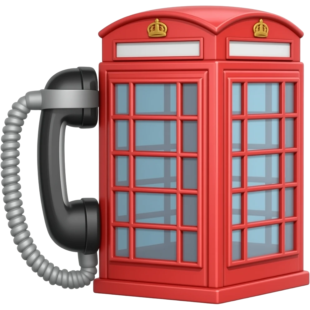 Telephone booth no background emoji