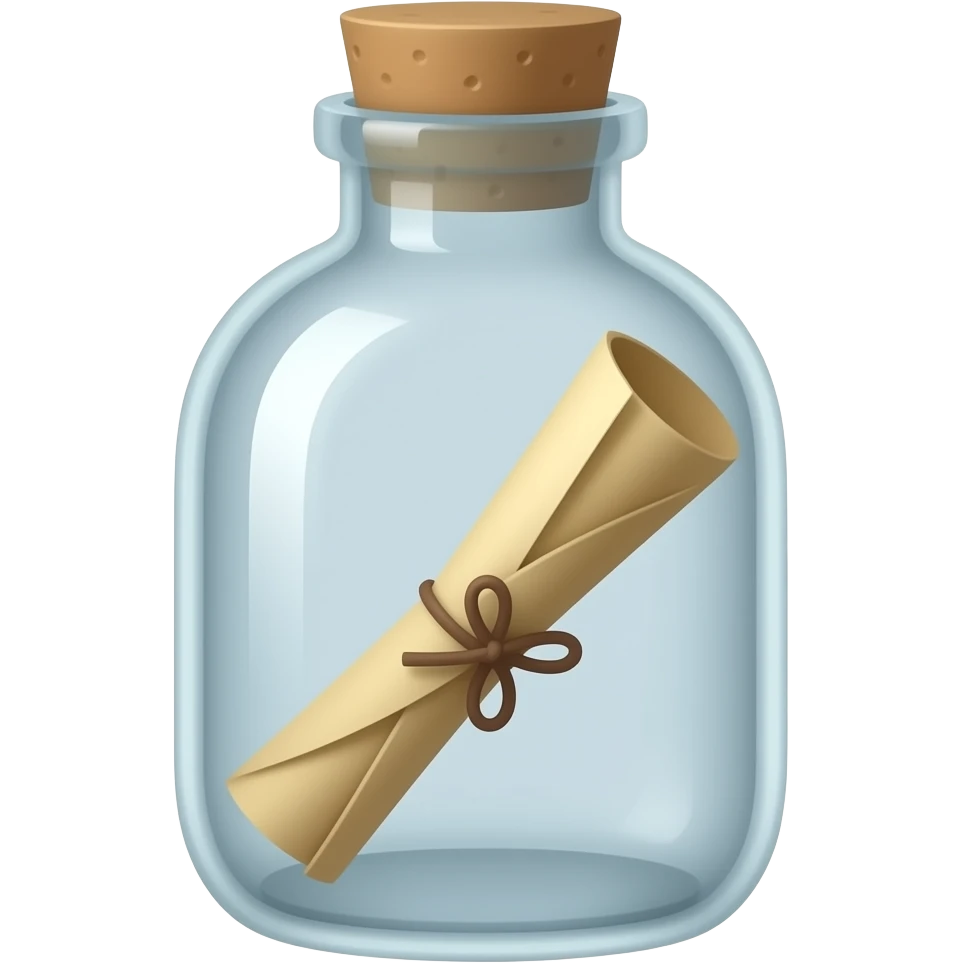message bottle emoji