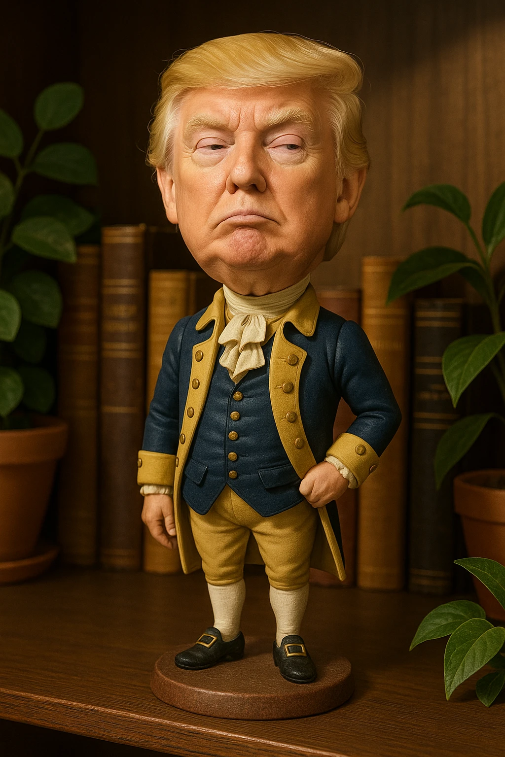 Надменный Трамп в образе Джорджа Вашингтона emoji