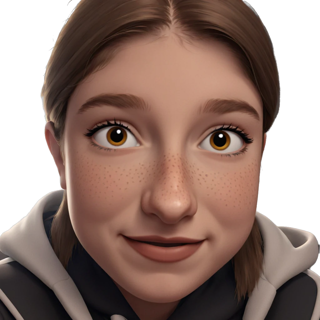 smiling girl with freckles emoji