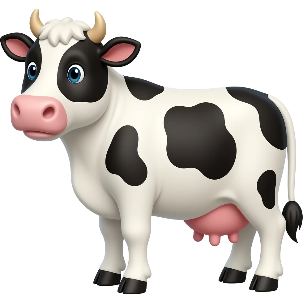 The cartoon cow emoji