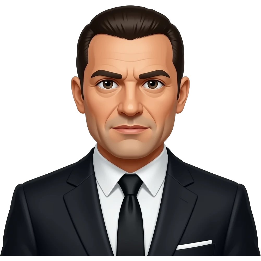 mafia boss black suit itallian emoji
