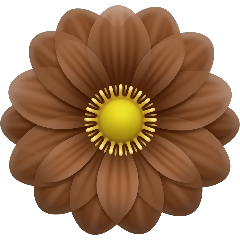 Brown flower emoji