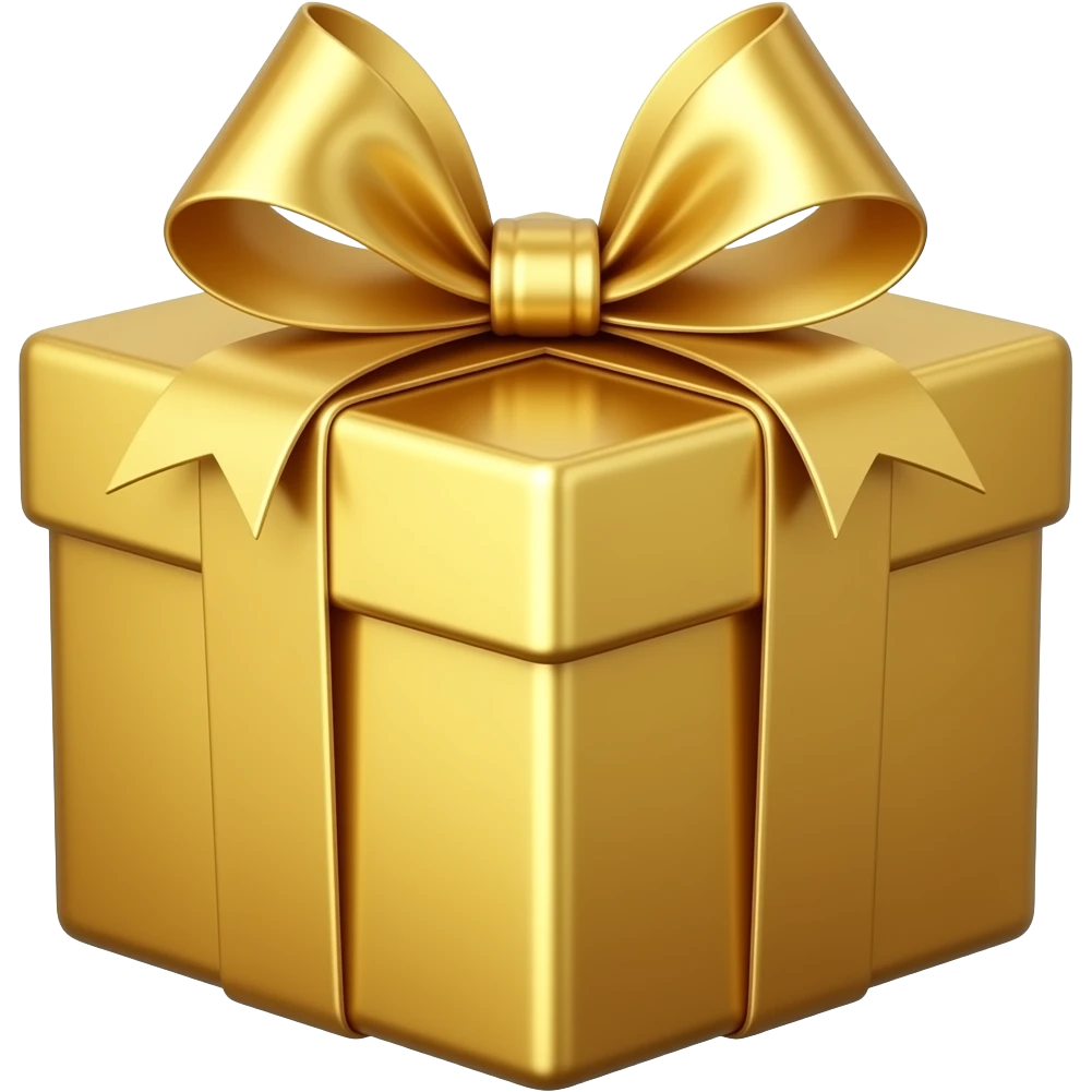 golden shiny  gift emoji