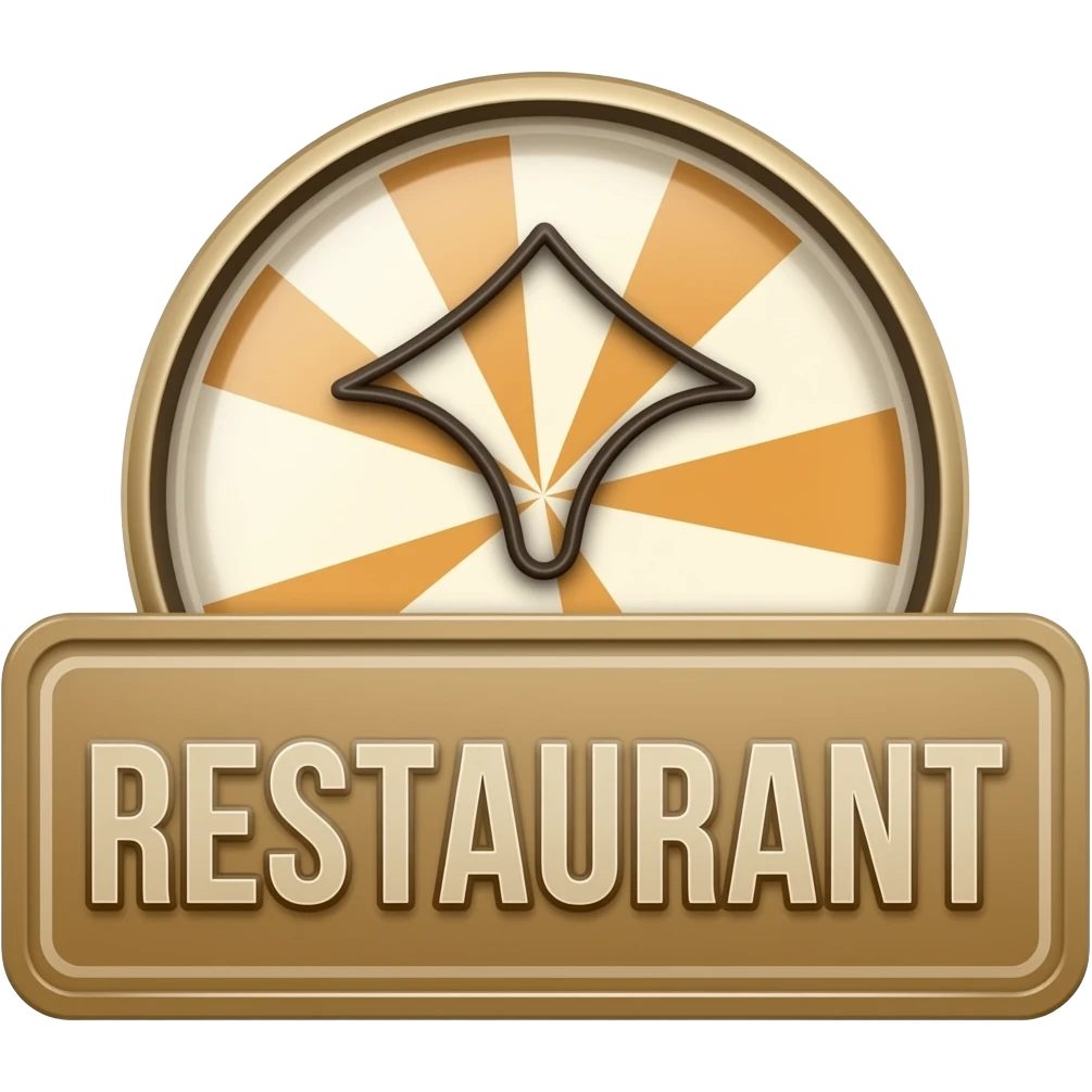 retro restaurant sign emoji