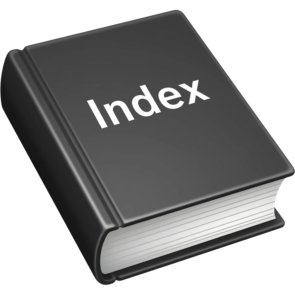 black book with 'Index' on it emoji