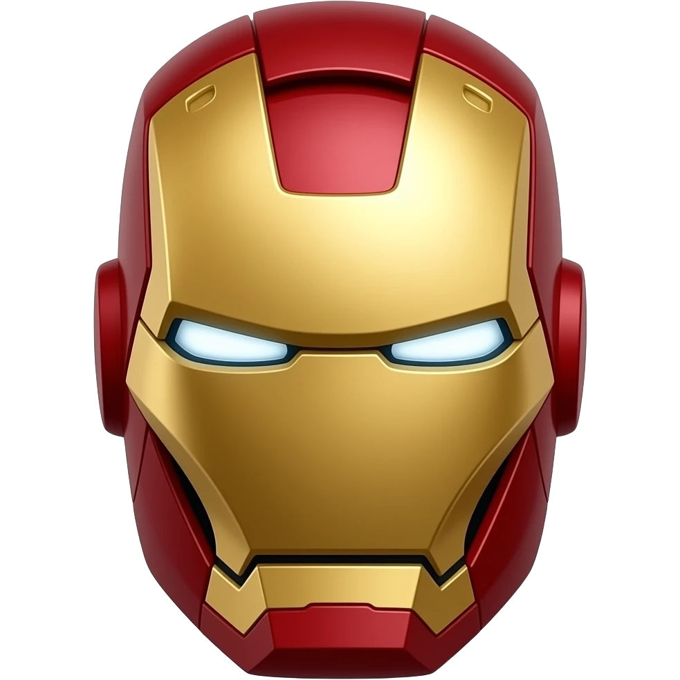 Creat a cool emoji on iron man red colour and realistic emoji