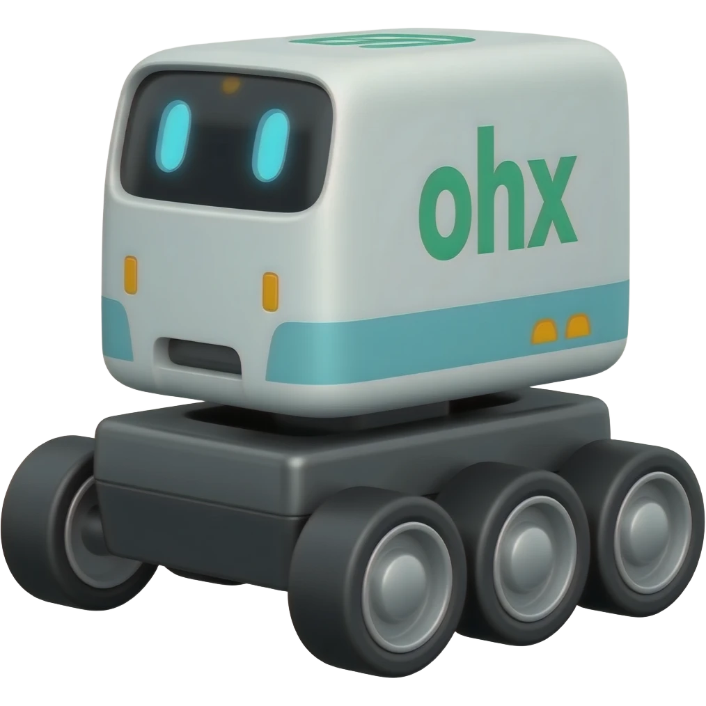 delivery robot with 6 wheels emoji