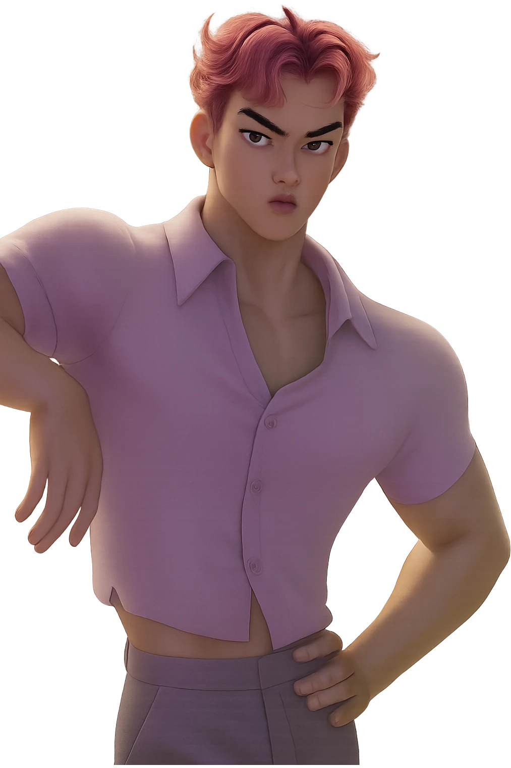Extract the character from the background, including the clothes and accessories they are wearing, and place on a transparent background. Keep the original style and appearance exactly the same. emoji