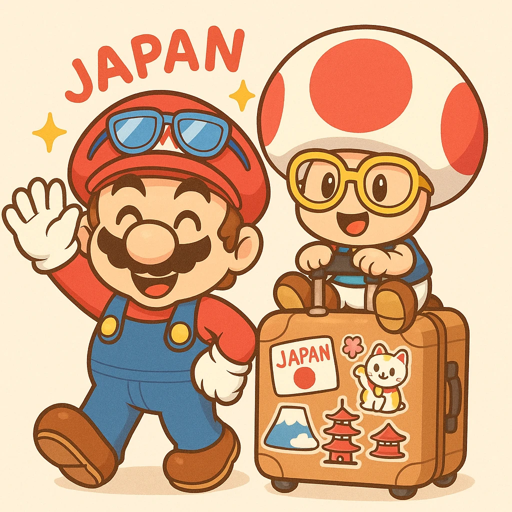 sticker conmemorating landing in japan emoji