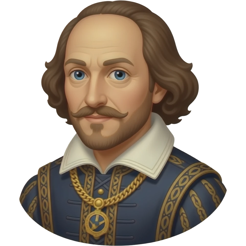 Shakespeare with mulberries emoji