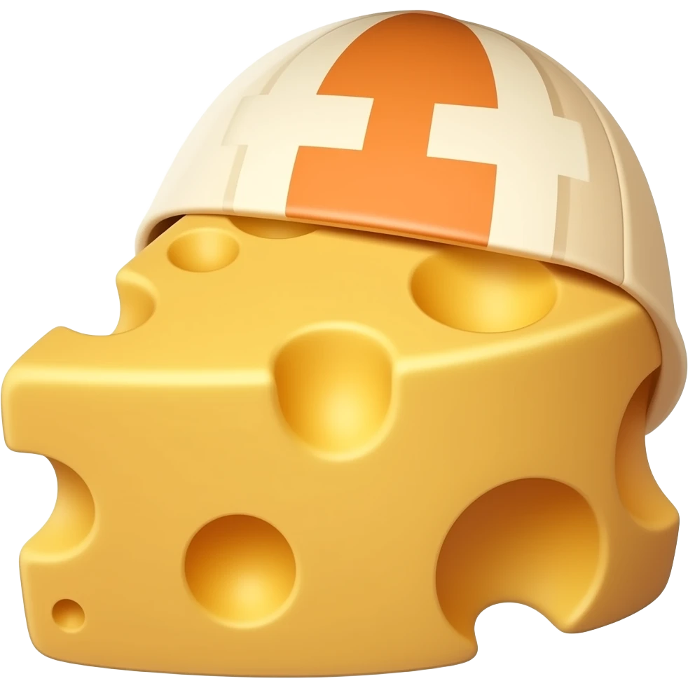 Swiss cheese hat emoji